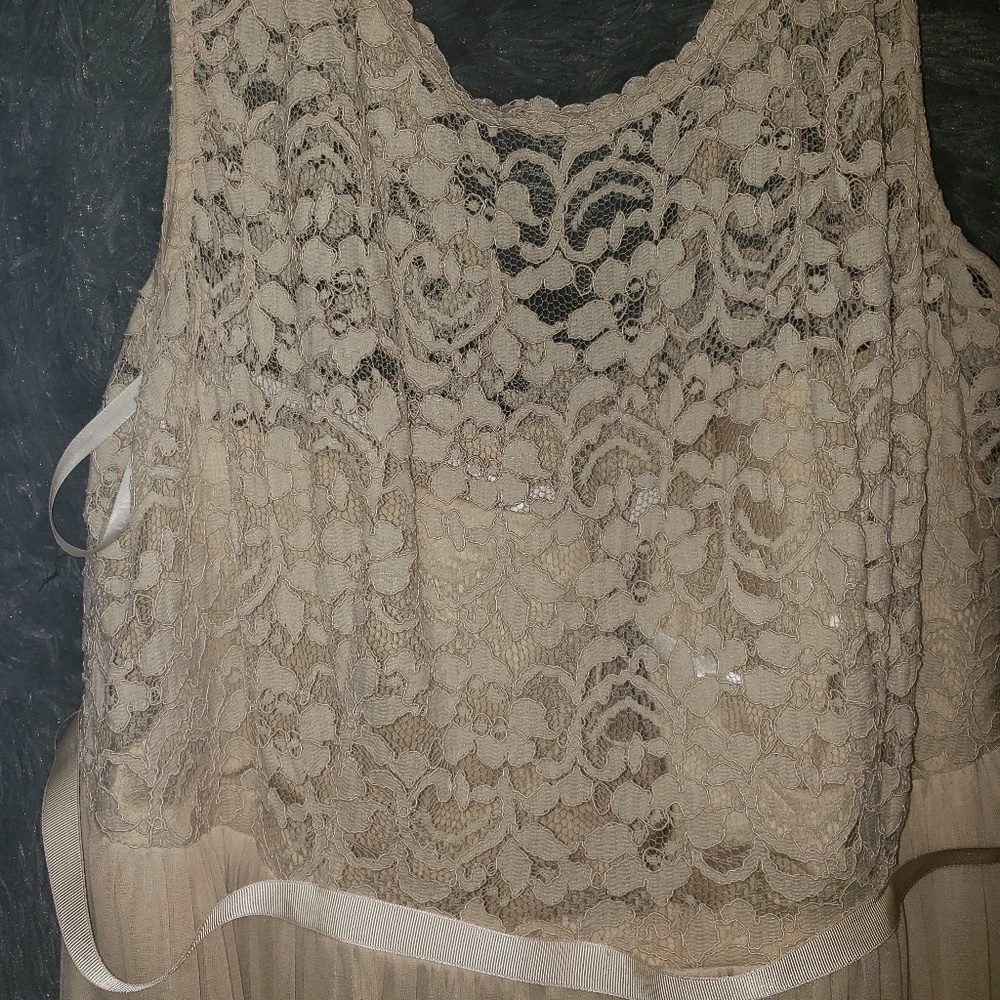 David bridal size 24 champagne colored gown - Picture 7 of 8